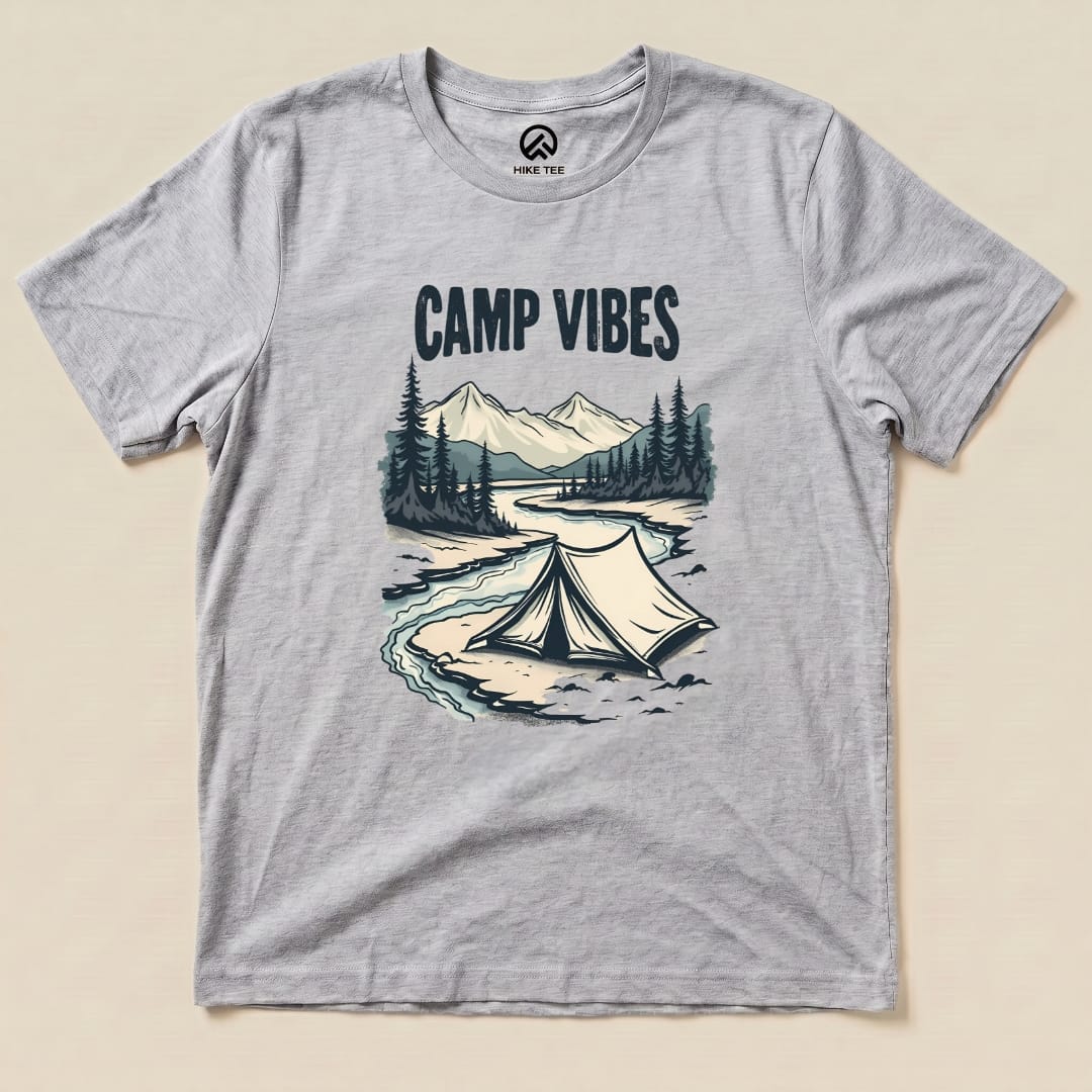 Camp Vibes Shirt Hike Tee T-Shirt Athletic Heather / S