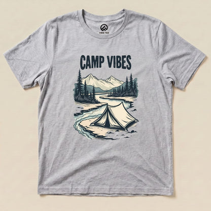Camp Vibes Shirt Hike Tee T-Shirt Athletic Heather / S