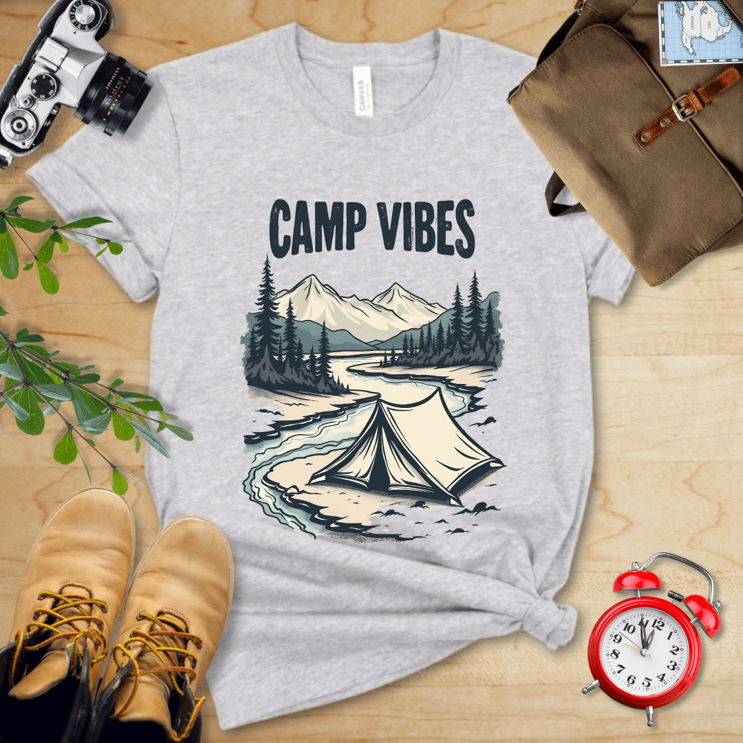 Printify T-Shirt Athletic Heather / S Camp Vibes Shirt