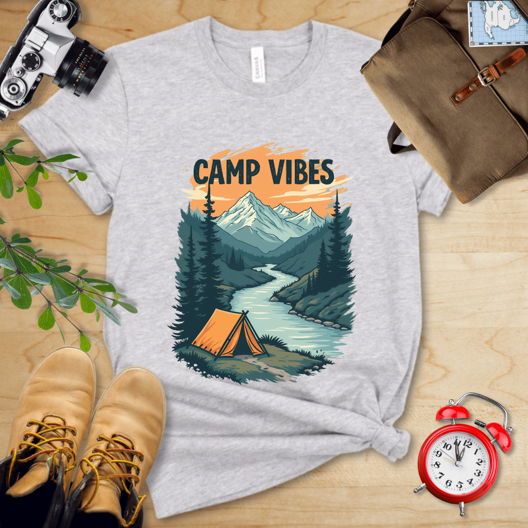 Printify T-Shirt Athletic Heather / S Camp Vibes Shirt