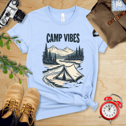 Printify T-Shirt Baby Blue / S Camp Vibes Shirt