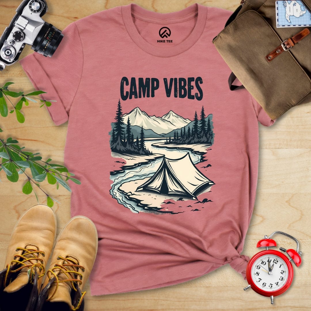 Hike Tee T-Shirt Heather Mauve / S Camp Vibes Shirt