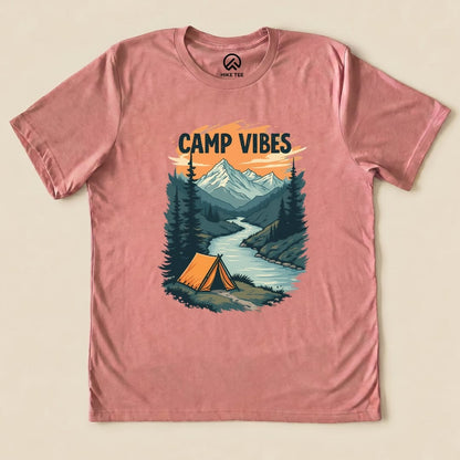 Camp Vibes Shirt Hike Tee T-Shirt Heather Mauve / S
