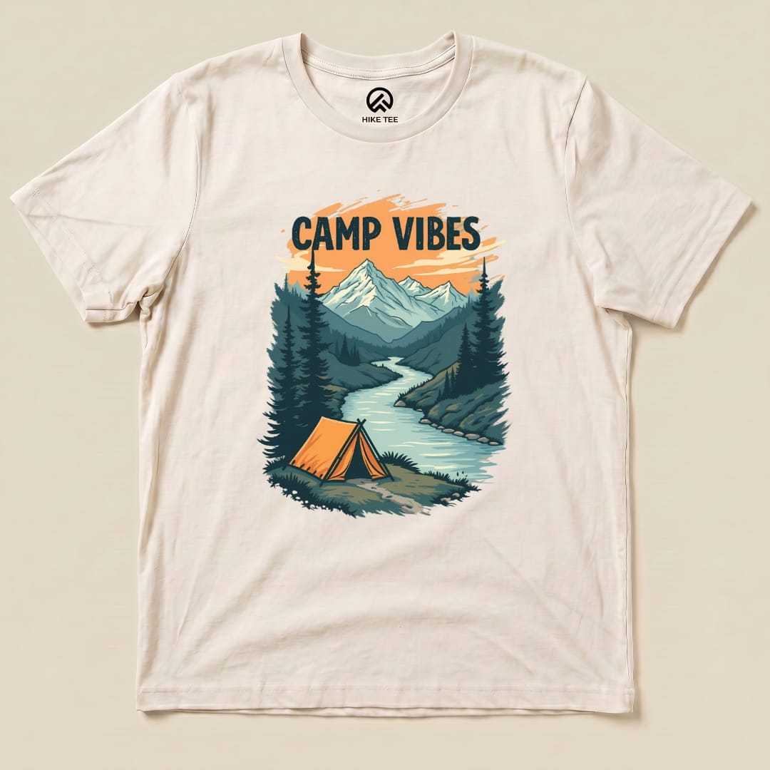 Camp Vibes Shirt Hike Tee T-Shirt Natural / S