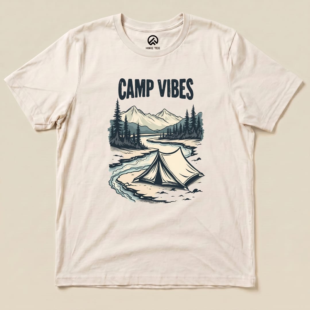 Camp Vibes Shirt Hike Tee T-Shirt Natural / S