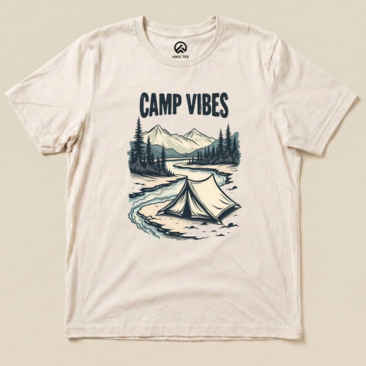 Camp Vibes Shirt Hike Tee T-Shirt Natural / S