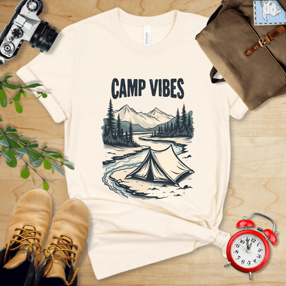 Printify T-Shirt Natural / S Camp Vibes Shirt