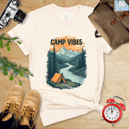 Printify T-Shirt Natural / S Camp Vibes Shirt