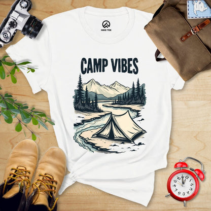 Hike Tee T-Shirt White / S Camp Vibes Shirt