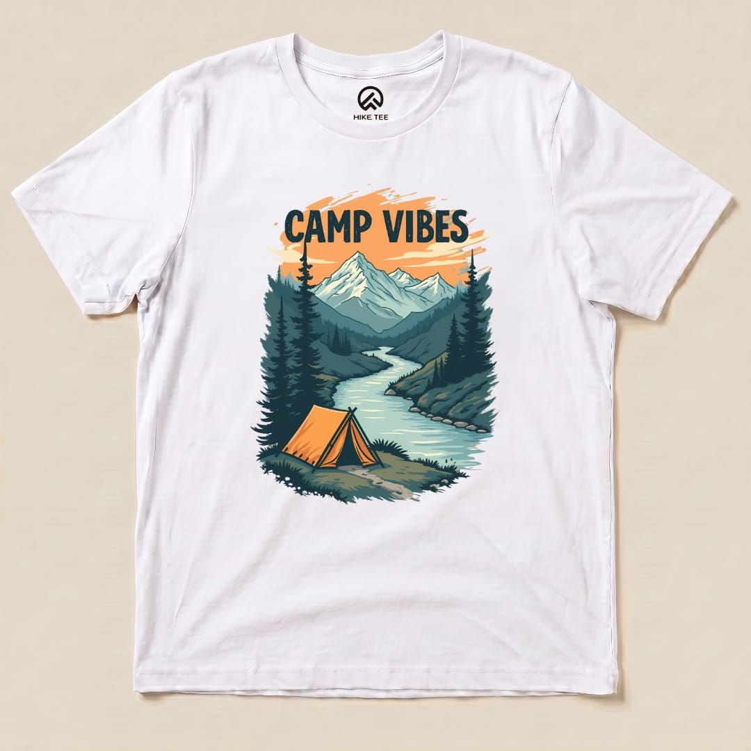 Camp Vibes Shirt Hike Tee T-Shirt White / S