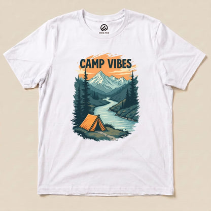 Camp Vibes Shirt Hike Tee T-Shirt White / S