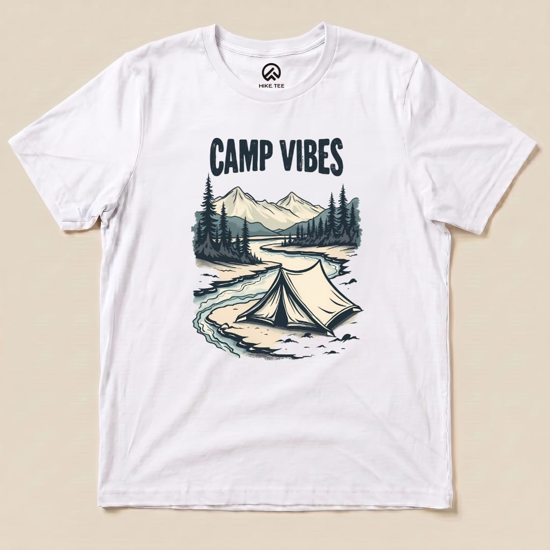 Camp Vibes Shirt Hike Tee T-Shirt White / S