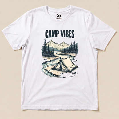 Camp Vibes Shirt Hike Tee T-Shirt White / S