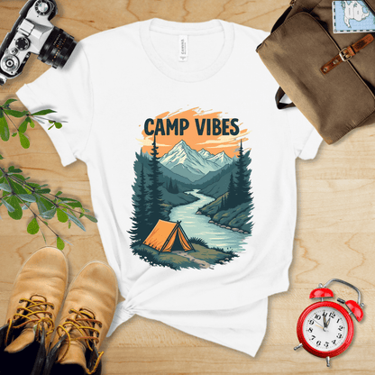 Printify T-Shirt White / S Camp Vibes Shirt