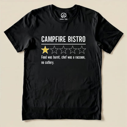 Campfire Bistro Review Shirt Hike Tee T-Shirt Black / S