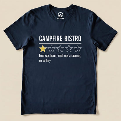 Campfire Bistro Review Shirt Hike Tee T-Shirt Navy / S