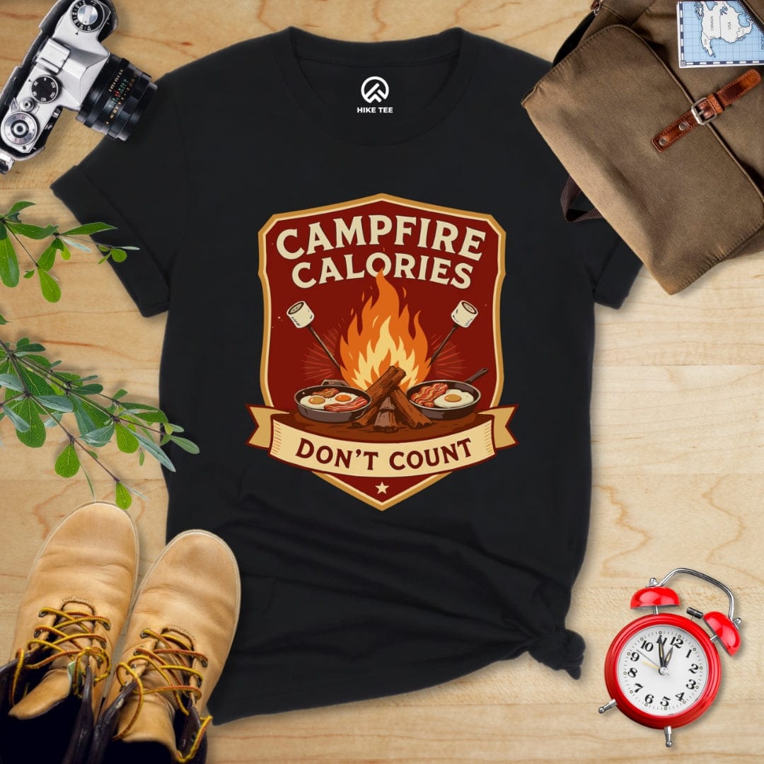 Hike Tee T-Shirt Black / S Campfire Calories