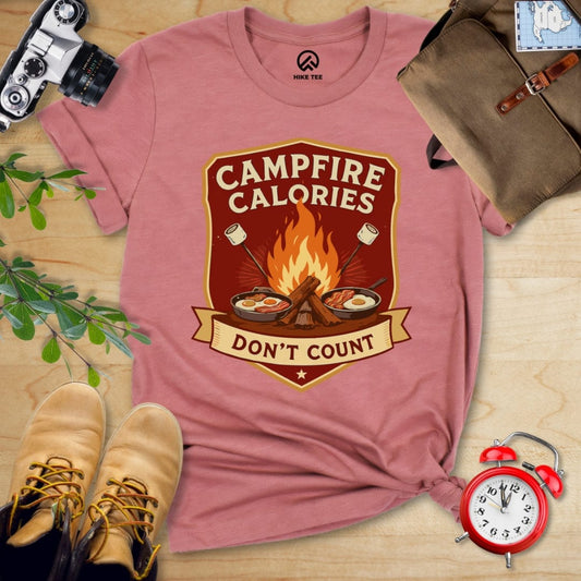 Hike Tee T-Shirt Heather Mauve / S Campfire Calories