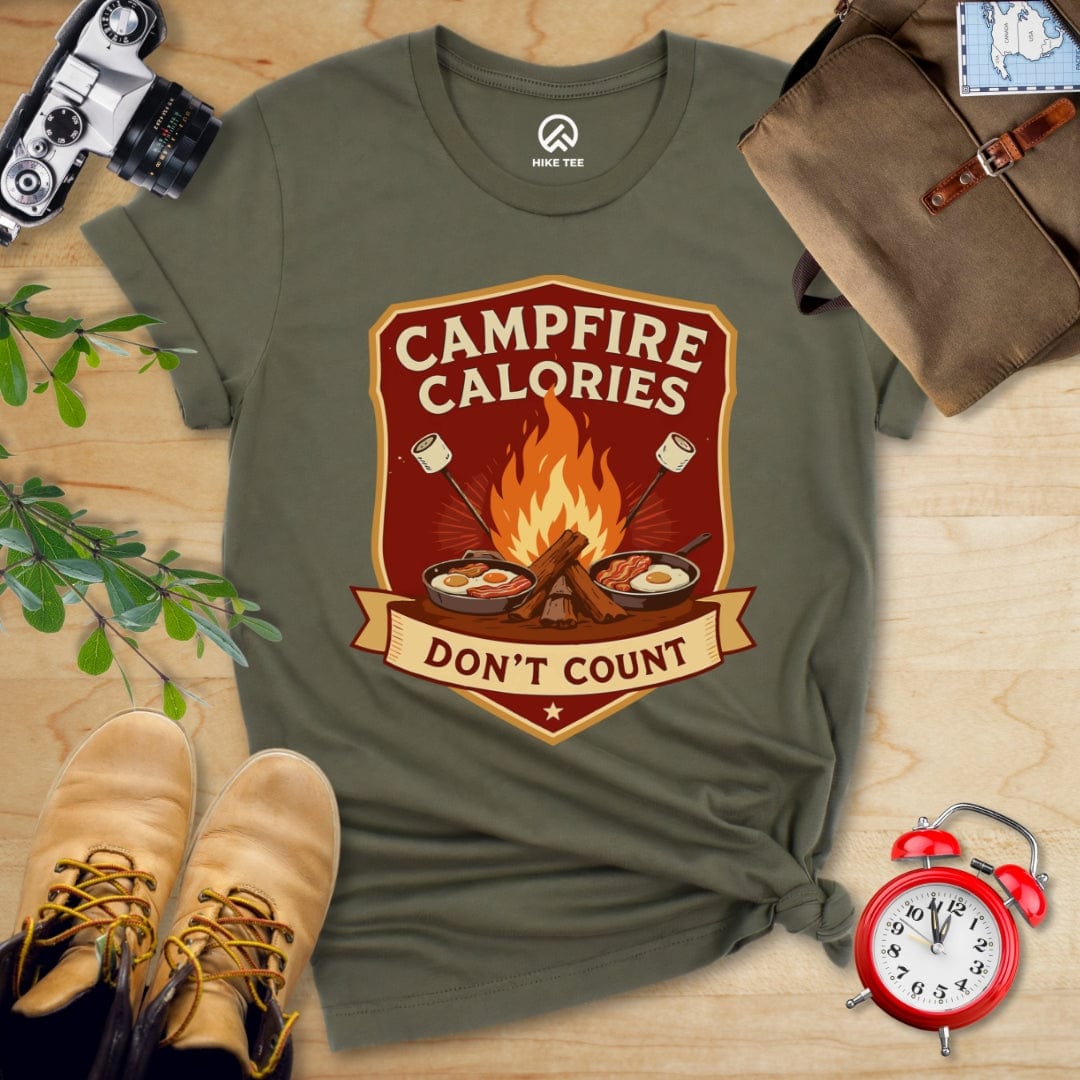 Hike Tee T-Shirt Military Green / S Campfire Calories