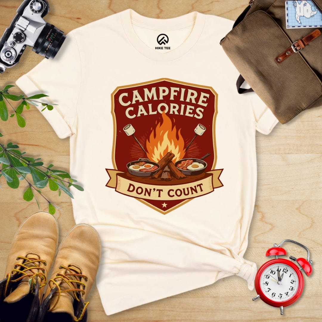 Hike Tee T-Shirt Natural / S Campfire Calories