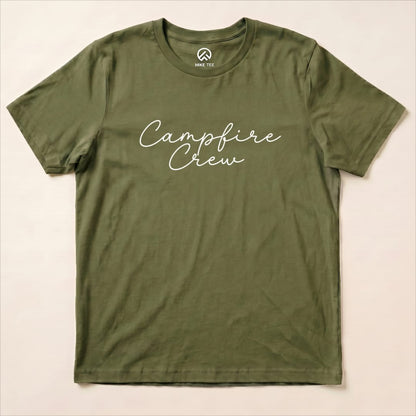 Campfire Crew Shirt Hike Tee T-Shirt Military Green / S