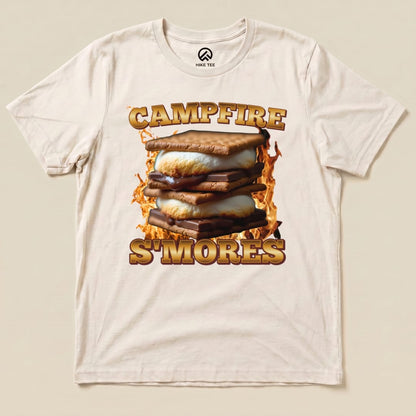 Hike Tee T-Shirt Natural / S Campfire S'mores Camping Shirt