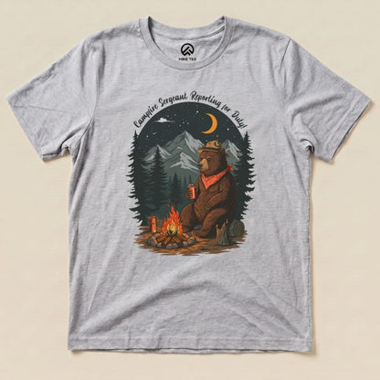 Campfire Sergeant Bear Shirt Hike Tee T-Shirt Athletic Heather / S