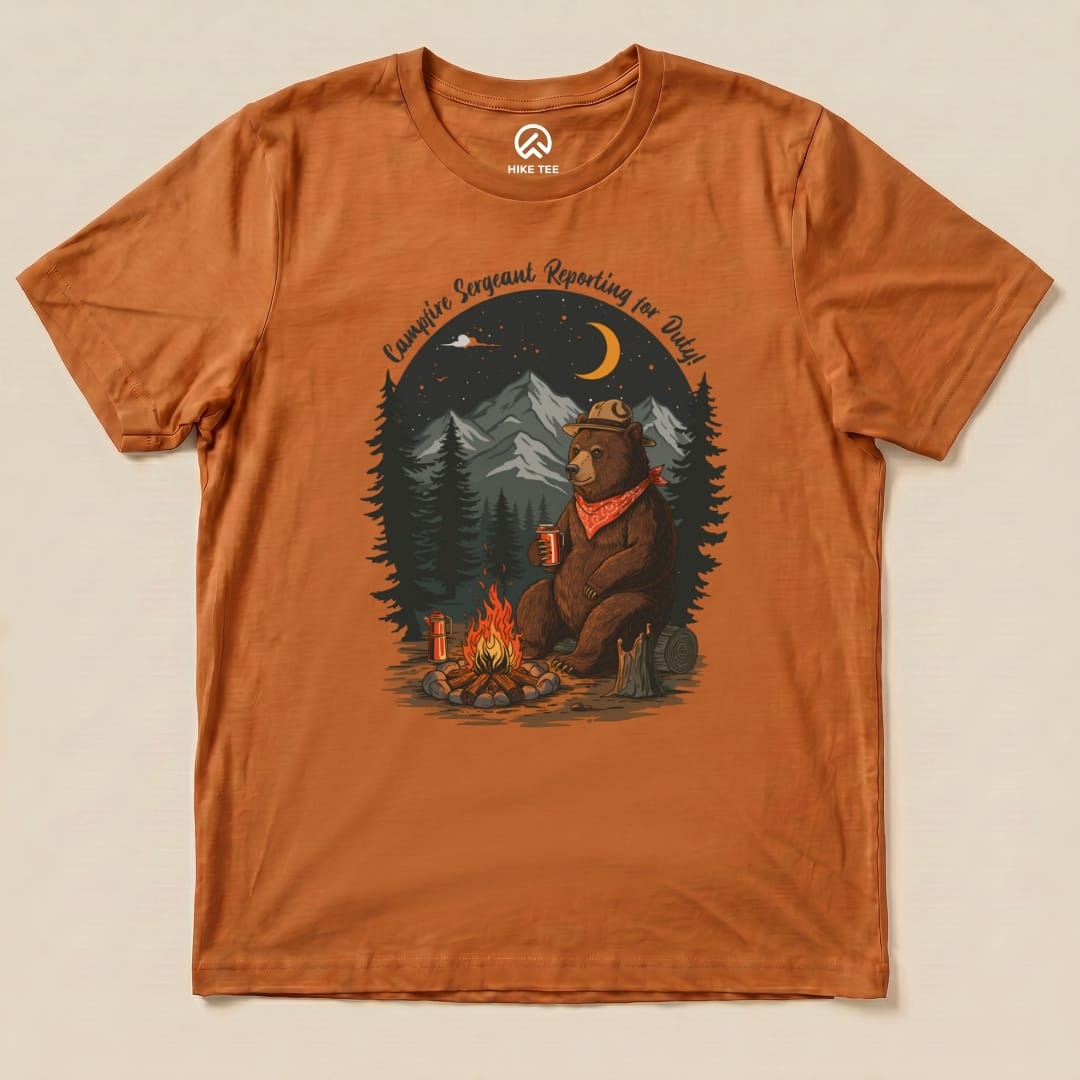 Campfire Sergeant Bear Shirt Hike Tee T-Shirt Autumn / S