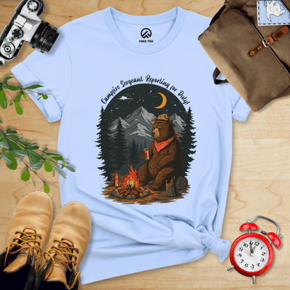 Hike Tee T-Shirt Baby Blue / S Campfire Sergeant Bear Shirt