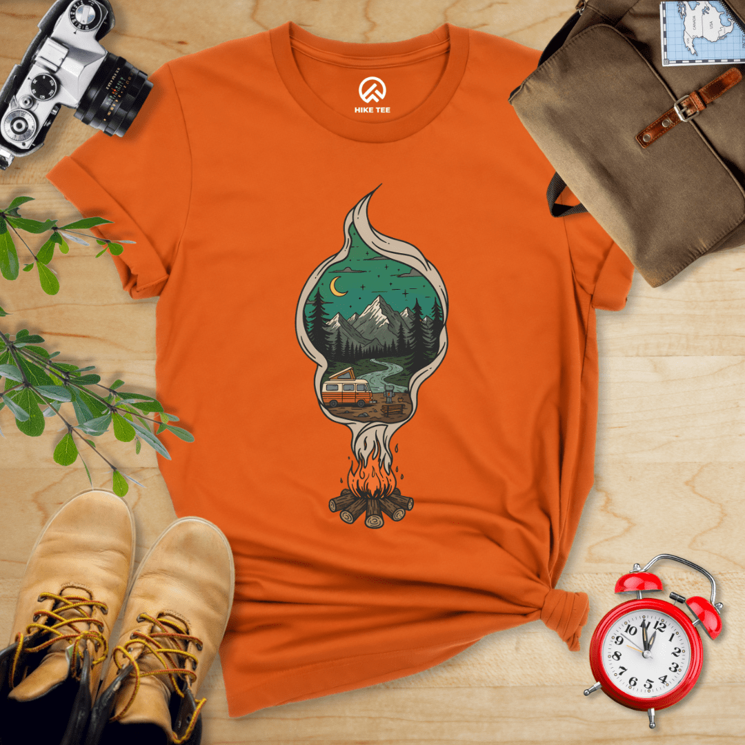 Hike Tee T-Shirt Autumn / S Campfire Smoke Shirt