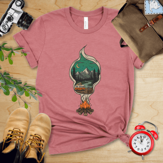 Hike Tee T-Shirt Heather Mauve / S Campfire Smoke Shirt