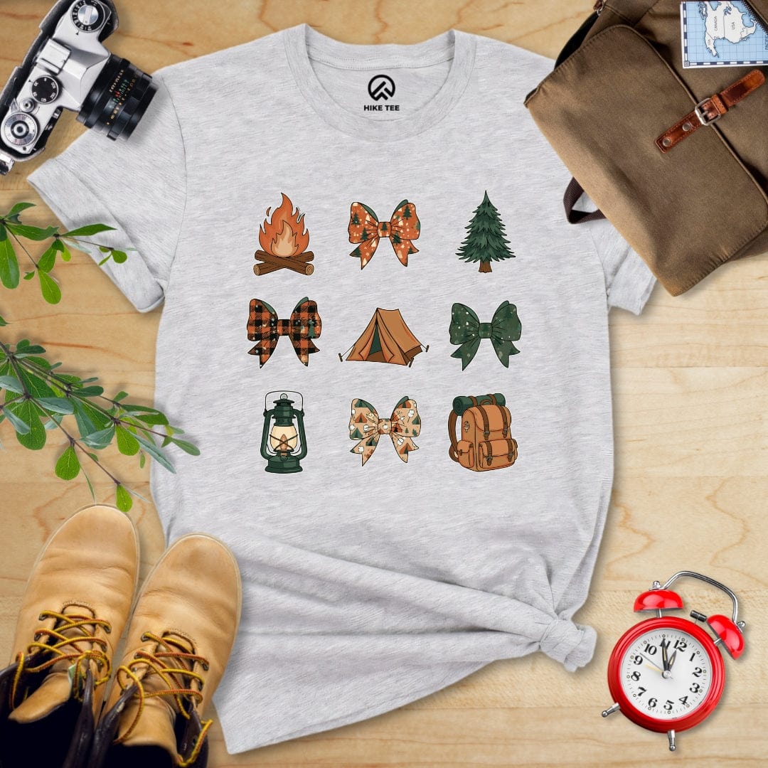 Hike Tee T-Shirt Athletic Heather / S Camping Bows Shirt