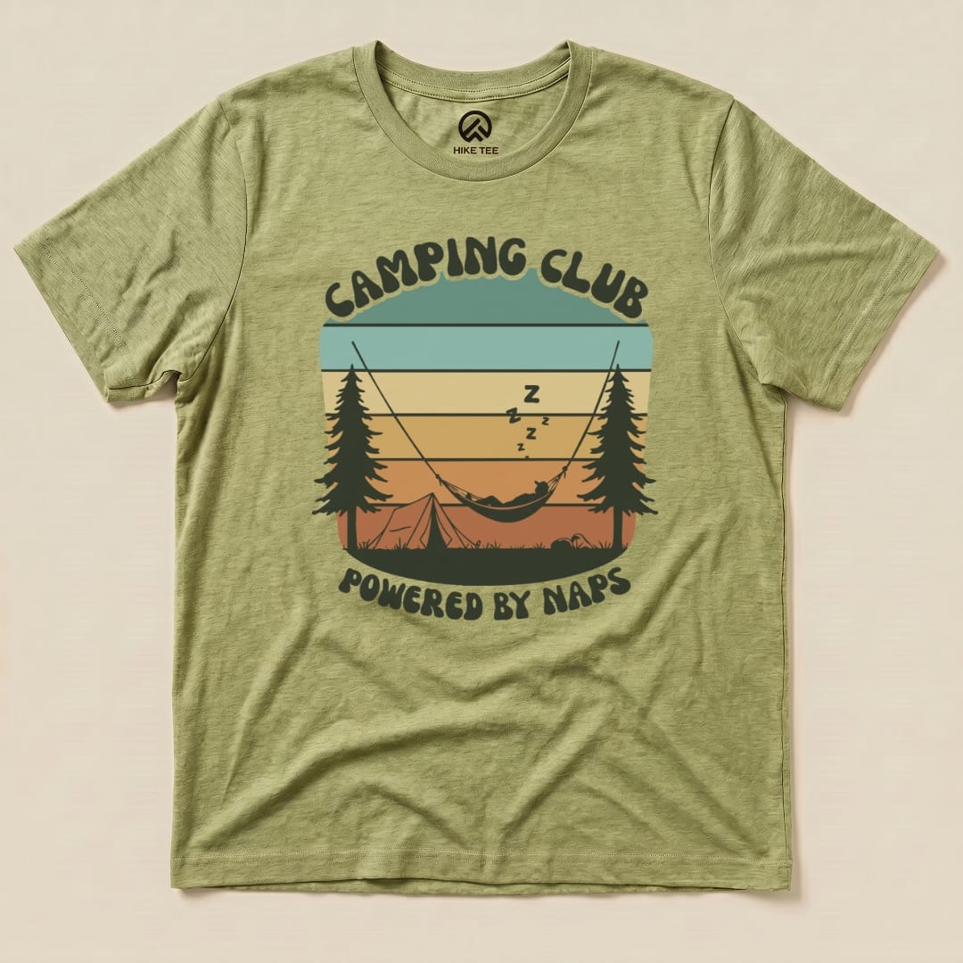 Hike Tee T-Shirt Heather Green / S Camping Club Shirt