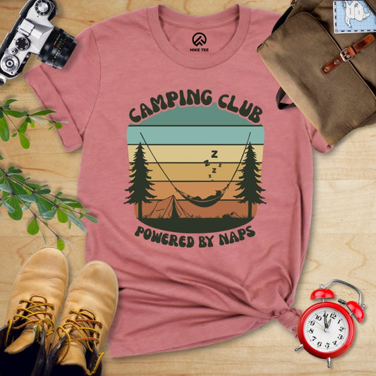 Hike Tee T-Shirt Heather Mauve / S Camping Club Shirt
