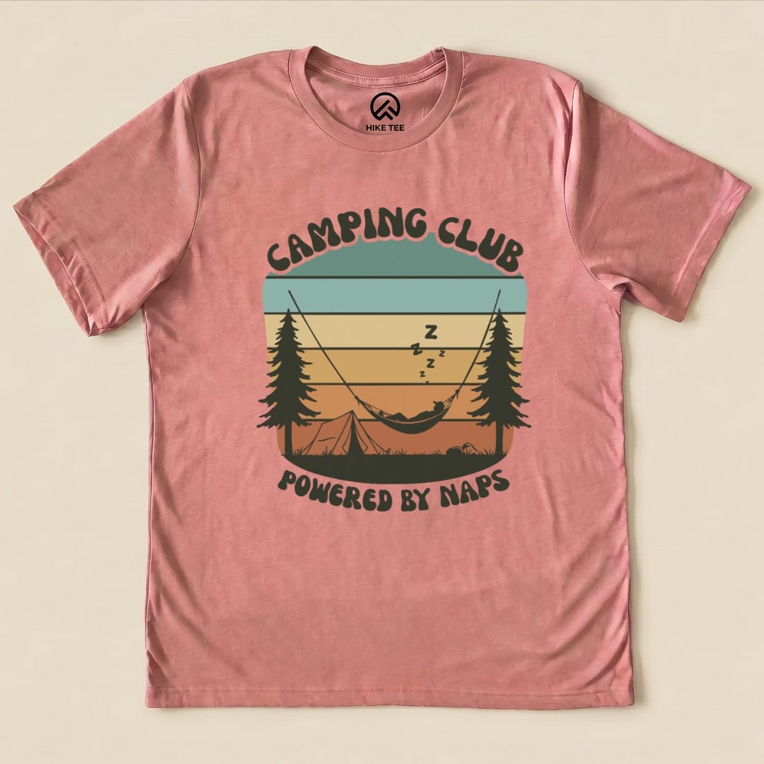 Hike Tee T-Shirt Heather Mauve / S Camping Club Shirt