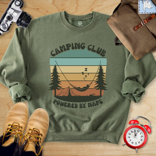 Hike Tee Sweatshirt Military Green / S Camping Club Sweatshirt