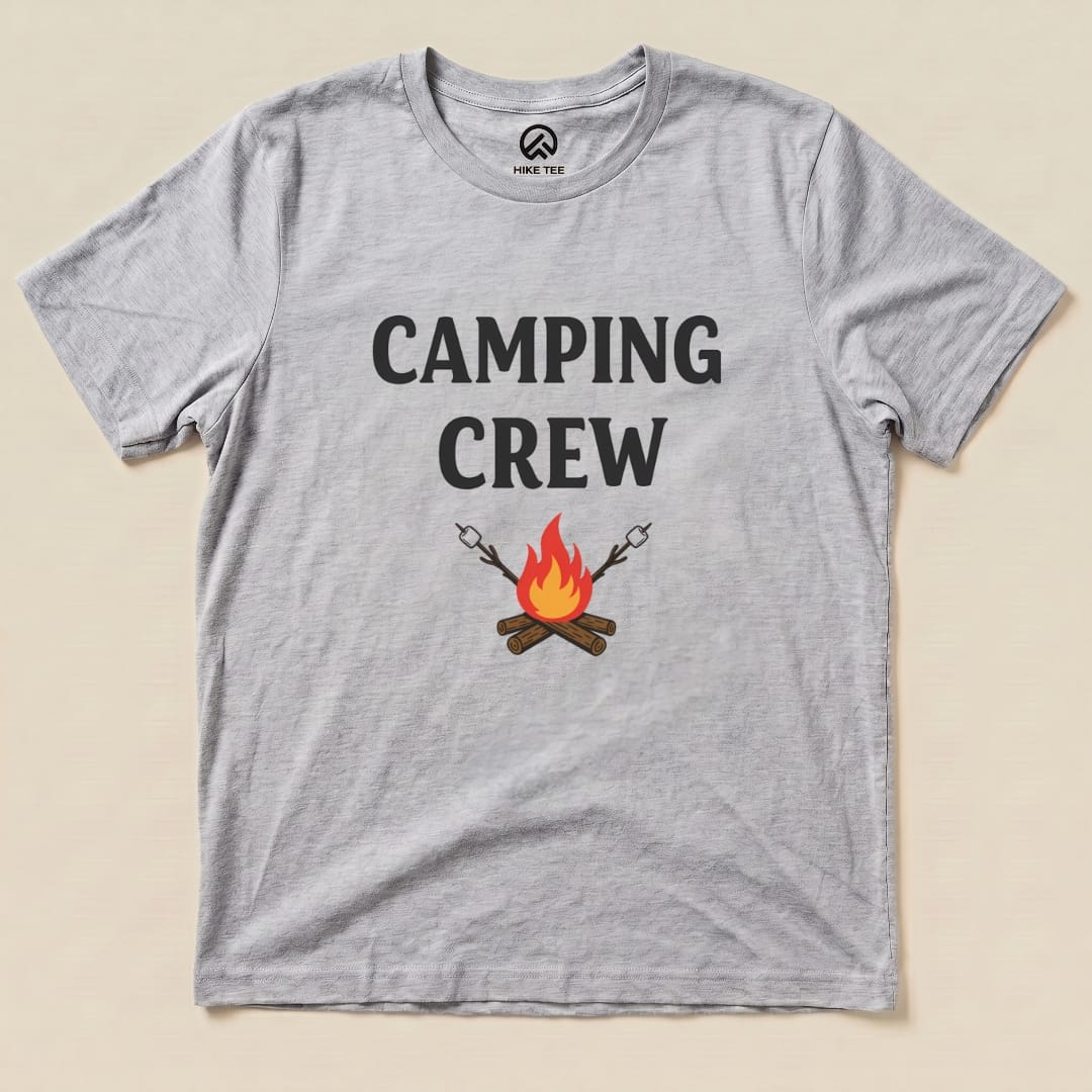 Camping Crew Shirt Hike Tee T-Shirt Athletic Heather / S