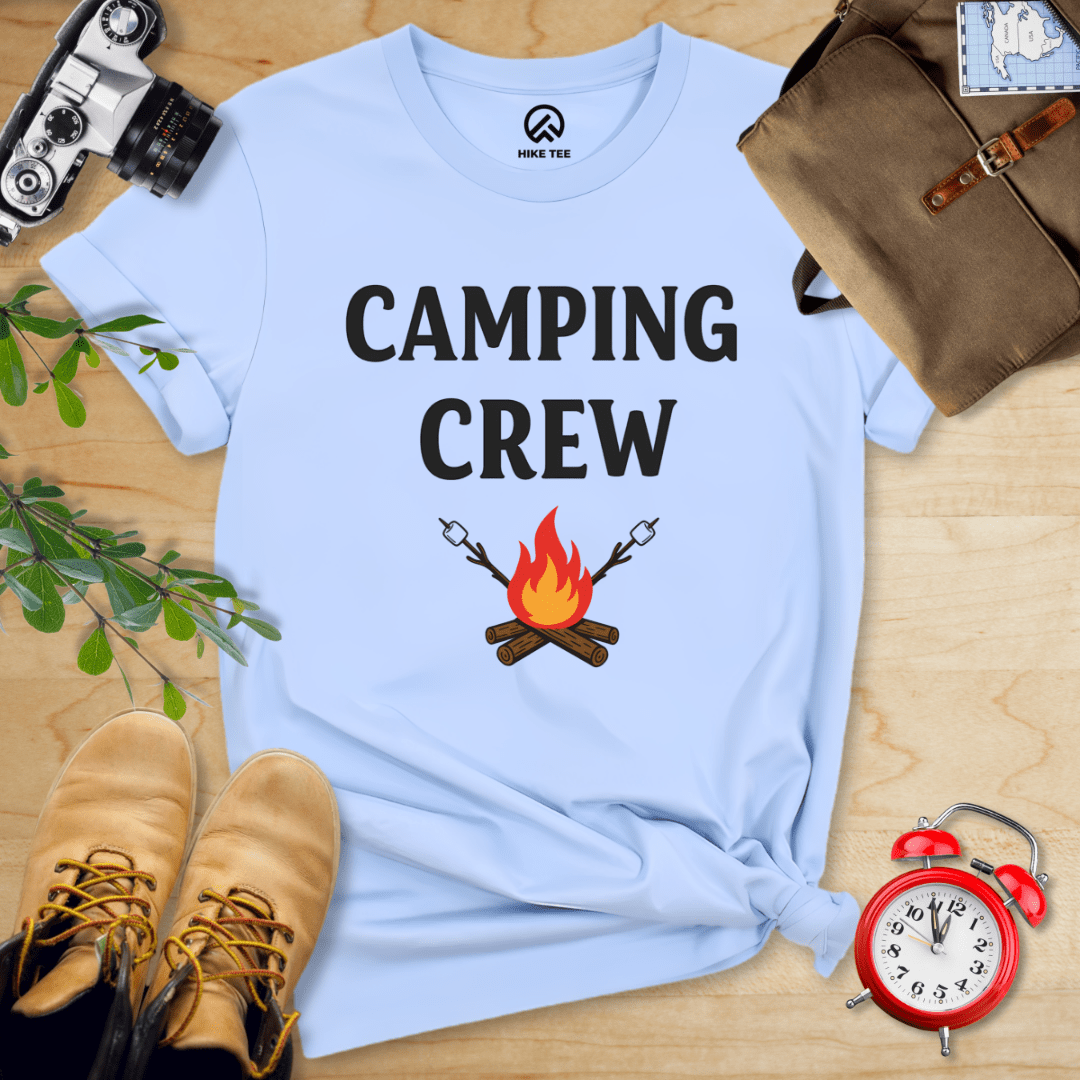 Hike Tee T-Shirt Baby Blue / S Camping Crew Shirt