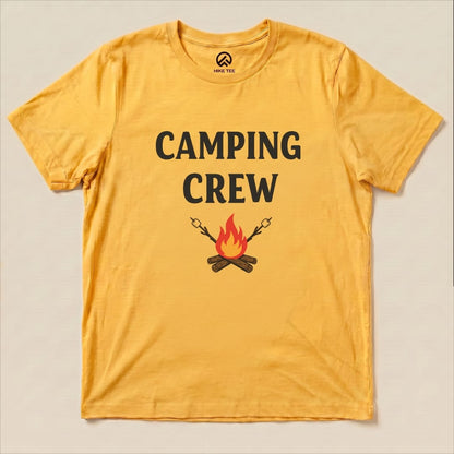 Camping Crew Shirt Hike Tee T-Shirt Gold / S
