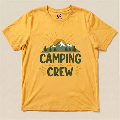 Camping Crew Shirt Hike Tee T-Shirt Gold / S