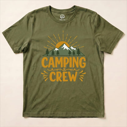 Camping Crew Shirt Hike Tee T-Shirt Military Green / S