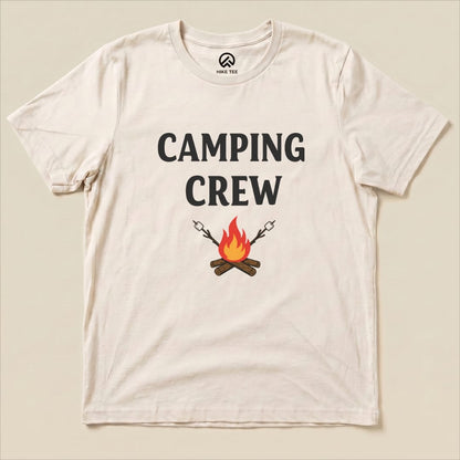 Camping Crew Shirt Hike Tee T-Shirt Natural / S