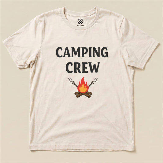 Camping Crew Shirt Hike Tee T-Shirt Natural / S