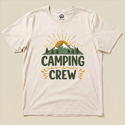 Camping Crew Shirt Hike Tee T-Shirt Natural / S
