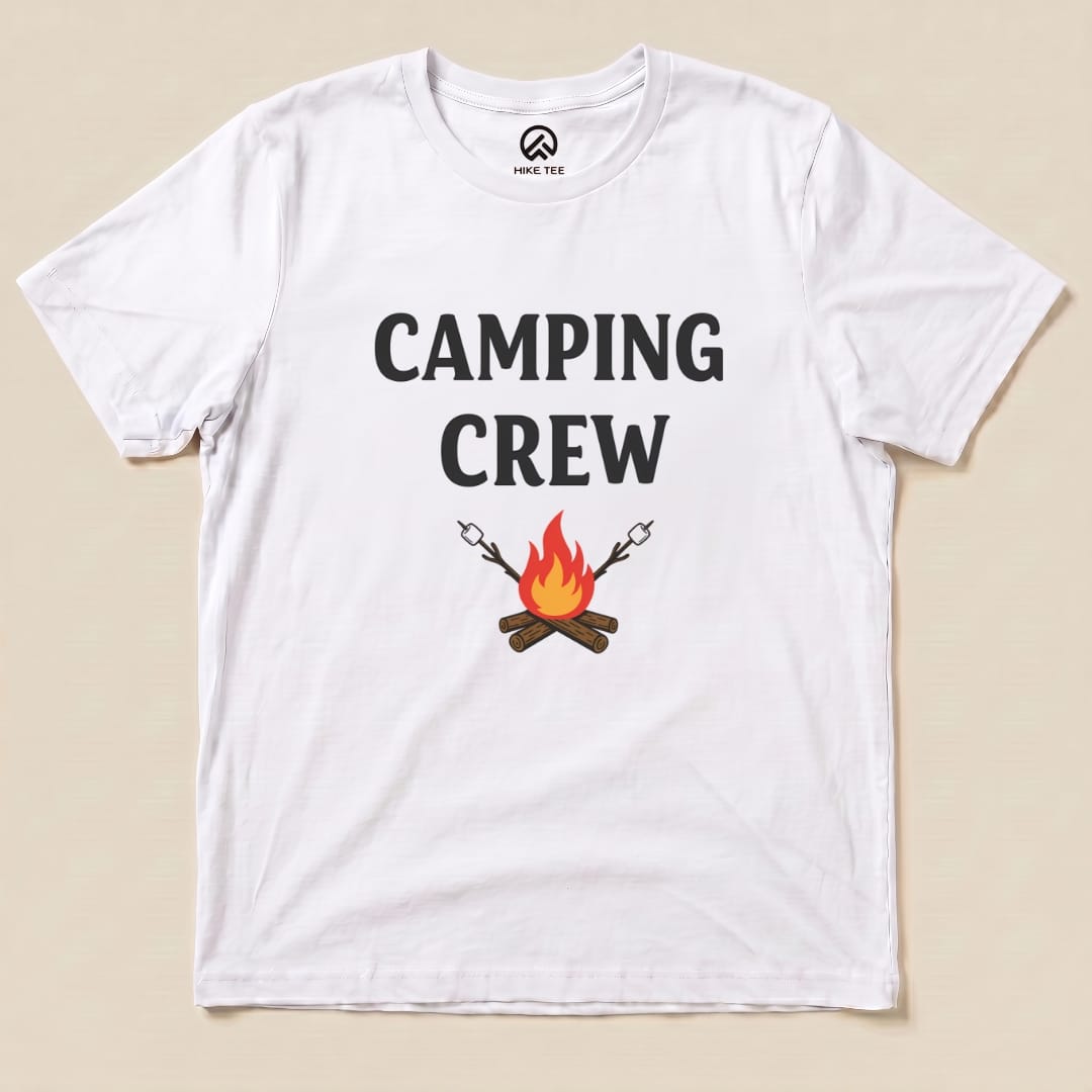 Camping Crew Shirt Hike Tee T-Shirt White / S