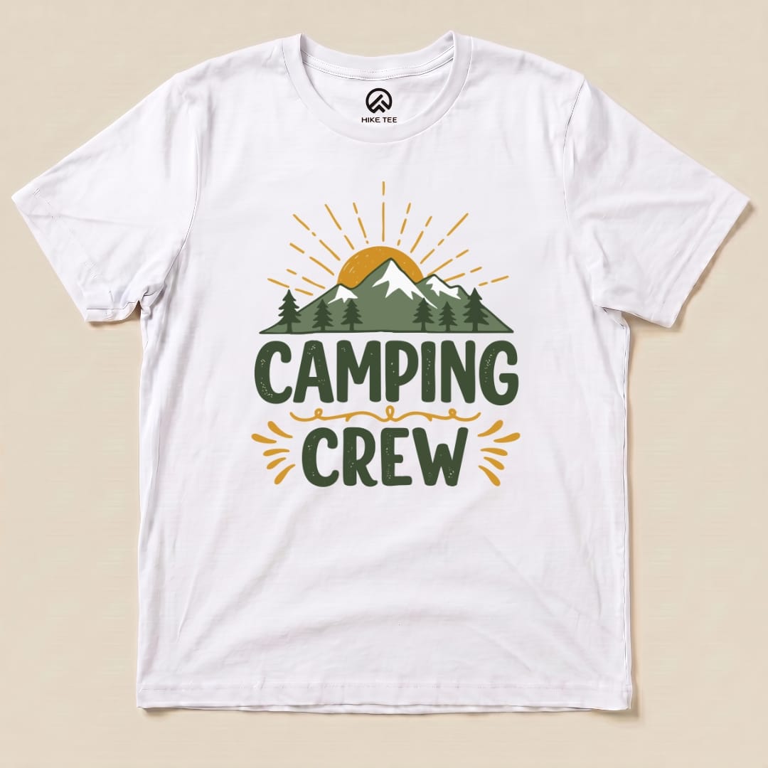 Camping Crew Shirt Hike Tee T-Shirt White / S