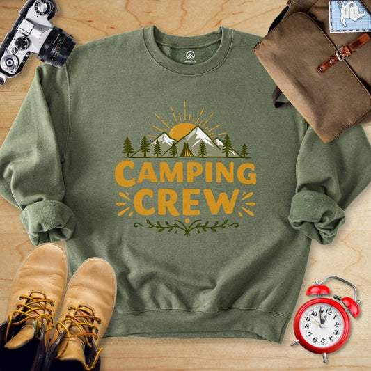 Hike Tee Sweatshirt Military Green / S Camping Crew Sweatshirt