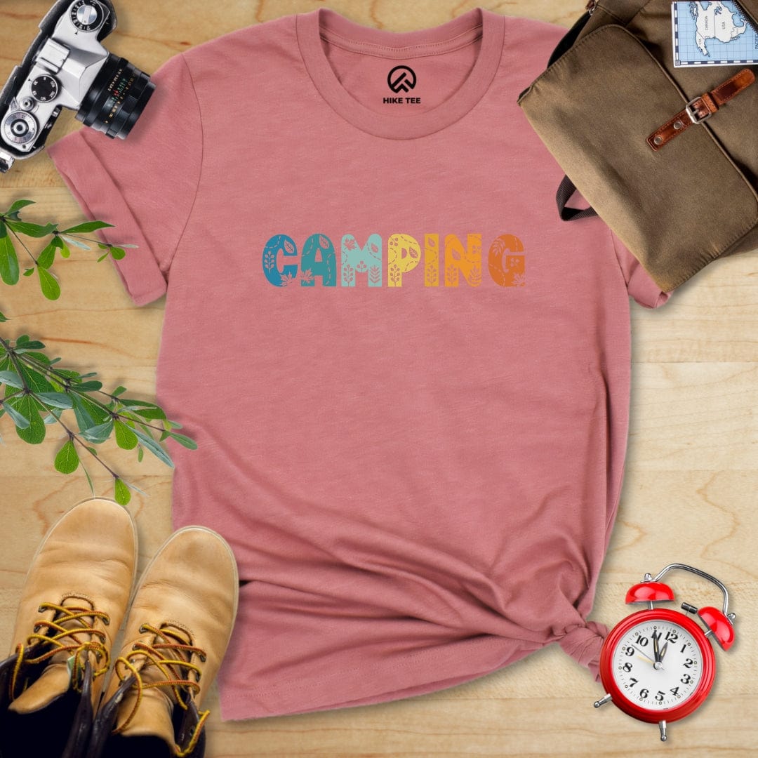 Hike Tee T-Shirt Heather Mauve / S Camping Floral Shirt