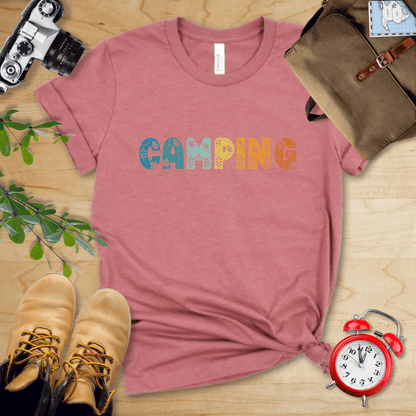 Printify T-Shirt Heather Mauve / S Camping Floral Shirt