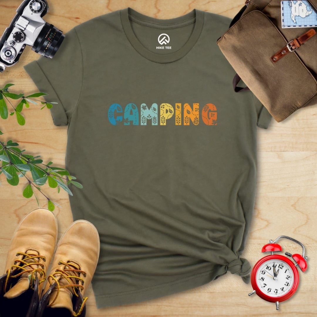 Hike Tee T-Shirt Military Green / S Camping Floral Shirt